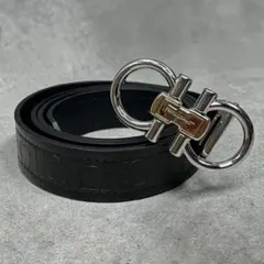 Ferragamo フェラガモ ブラック レザーベルト 【39020392】のサムネイル