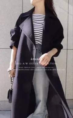 2026年最新】anuans カラー：ネイビー系 ロングコートの人気アイテム