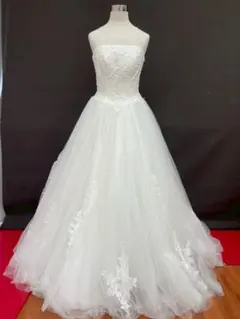 特別セール T-401-5中古ウエディングドレス☆オフホワイト⭐︎ジャンク品