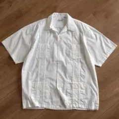 PLATOON キューバシャツ/オフホワイト/古着/XXLのサムネイル