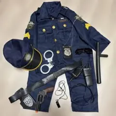 警察官コスチューム 12点セット子供用 ネイビー　110〜120センチ