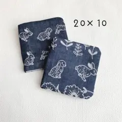 ミミリン様　 ２枚セット　ハーフサイズハンカチ　8重ガーゼ　播州織