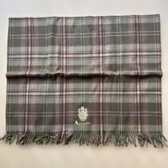 aquascutum 膝掛け ストール チェック カシミヤ入 昭和レトロ