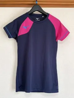 MIZUNO 練習着Tシャツ ネイビー ピンク美品のサムネイル