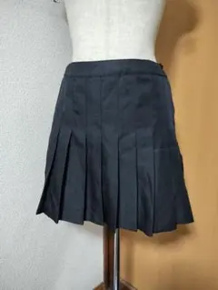 かわいい　ブラウニースタンダード　黒　プリーツミニスカート