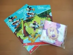 Disney クリアファイル 2枚　ミニタオル　セット