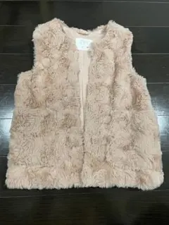 ZARA KIDS ピンクファーベスト 6-7サイズ