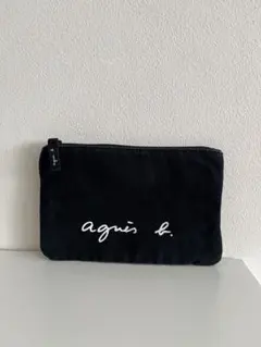 agnes b. アニエスベー　ロゴポーチ　ブラック　美品