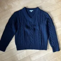 J.W.Anderson UNIQLO ネイビー ケーブルニットセーター