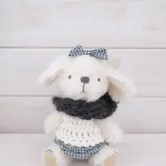 ハンドメイド テディベア ラティニティアルパカ ライトアッシュ色