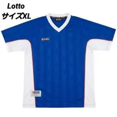 Lotto サッカーシャツ ブルー ホワイト Vネック　XLサイズのサムネイル
