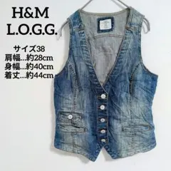 人気商品❤H&M L.O.G.G. ベスト デニムノースリーブ EUR 38