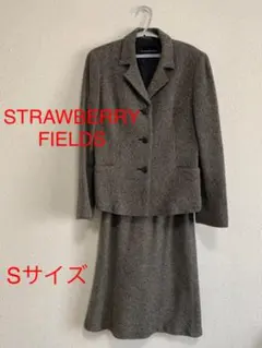 ストロベリーフィールズ　スーツ  ツイードジャケット&スカート カシミア入のサムネイル