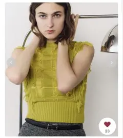 FRAY I.D（フレイ アイディー）チェックジャカードニットトップス