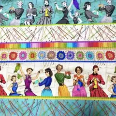 輸入生地 Knit One, Purl Two ボーダー