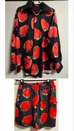 acdc rag いちご柄シャツ ショーパン 原宿系