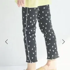 ペアマノン　配色メロー10分丈リブレギンス