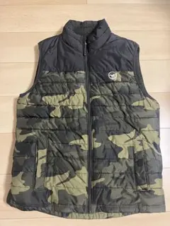 ホリスター ベスト　裏ボア　迷彩　ブラック