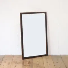 ヴィンテージ ミラー 鏡 立て掛け 木製 オーク材 ウォールミラー レトロ