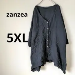 希少✨️　zanzea　【5XL】　黒　シャツ　大きい　ゆったり　羽織