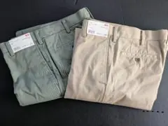 UNIQLO　ノータックチノ　２本（ベージュとオリーブ）Mサイズ