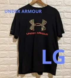 UNDER ARMOUR迷彩ロゴ Tシャツ LG REALTREE MAX5 黒