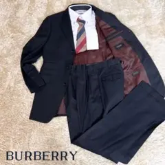 【美品⭐︎】バーバリー　ブラックレーベル　ブラックストライプ　日本製　セットアップ