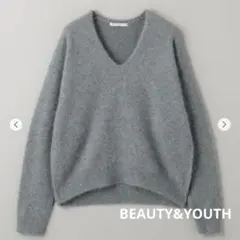 BEAUTY&YOUTH フォックスカシミヤブレンド Vネックニット
