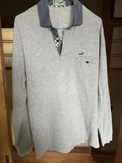 Crocodile 長袖ポロシャツ グレー L