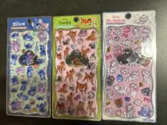 【正規品】ディズニー　プチドロップシール　3枚セット　マリー　バンビ　スティッチ