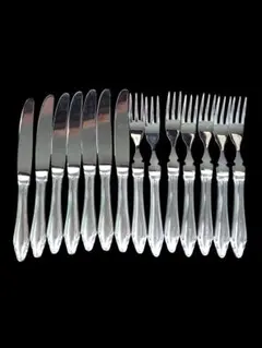 ステンレススチール ナイフフォークセット 14点 レストラン カフェ