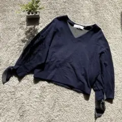 LE CIEL BLUE 七分袖 ショート丈 トップス ネイビーのサムネイル