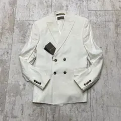 新品 ZARA ザラ メンズ リネン混　ダブル　テーラードジャケット　46