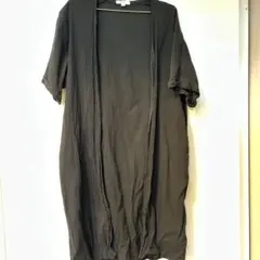 【12/16まで特価】 niko and ... ブラック半袖カーディガンＬ