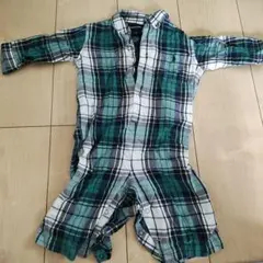 RALPH LAUREN ベビー ロンパース 6-12M 緑系チェック
