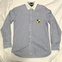 トミーヒルフィガー　TOMMYHILFIGER 長袖　シャツ　ブルー　ストライプ
