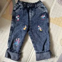 Disney デニムパンツ 100cm キャラクター刺繍 ディズニー　トミカ