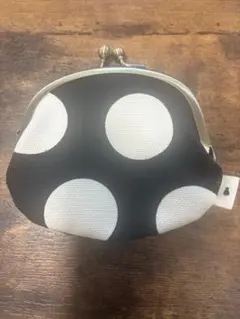 がま口　ドット柄　小銭入れ