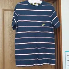 Nike ネイビー ストライプ Tシャツ M
