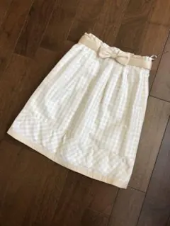 アプワイザーリッシェ　スカート　サイズ1 S チェック　リボン　かわいい