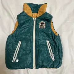 ダブルビー　double.b リバーシブル中綿ベスト 90cm