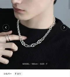 SILVER925コーティングメタルアンカー＆パイツパーツチェーンネックレス