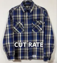 CUT RATE カットレイト ワーク シャツ ヘビー ネルシャツ チェックのサムネイル