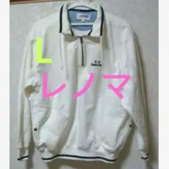 L　レノマ　白　パーカー　トレーナー　スウェット　上着　暖かい　秋冬　古着　匿名