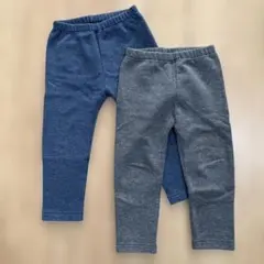 UNIQLO 肌面フリースレギンス2本セット　90