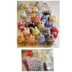 正規品 イニシャルラブブ、ネックレス、シール、シール帳の4点セット