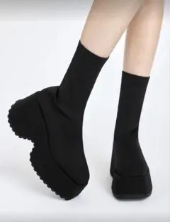 SHEIN 厚底ブーツ 23cm ブラック