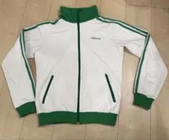 adidas トレフォイル トラックジャケット ホワイト グリーン S
