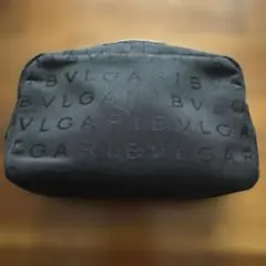 抹*)様 BVLGARI ブラック ナイロン ポーチ