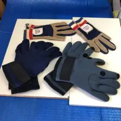 訳有り未使用品釣り用冬物手袋3点セットのサムネイル
